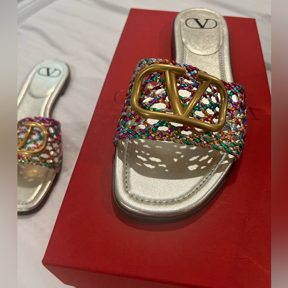 Brand new never worn Valentino slides